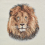 Decoratiestof Gobelin paneel leeuw, 46 x 46 cm