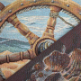 Decoratiestof Gobelin paneel maritiem, 46 x 46 cm
