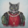 Dekostoff Gobelinstoff Panel Mister Cat, 46 x 46 cm