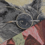 Dekostoff Gobelinstoff Panel Nerdy Cat, 46 x 46 cm