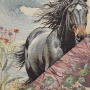 Dekostoff Gobelinstoff Panel Running Horse, 46 x 46 cm