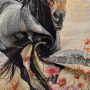 Dekostoff Gobelinstoff Panel Running Horse, 46 x 46 cm