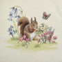 Dekostoff Gobelinstoff Panel Spring Squirrel, 46 x 46 cm