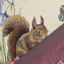 Dekostoff Gobelinstoff Panel Spring Squirrel, 46 x 46 cm