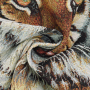 Dekostoff Gobelinstoff Panel Tiger, 46 x 46 cm