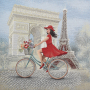 Decoratiestof Gobelin paneel Trip to Paris, 46 x 46 cm
