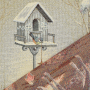 Dekostoff Gobelinstoff Panel Waldtiere, 46 x 46 cm