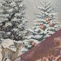 Tissu déco panneau gobelin Noël en forêt,  46x46 cm