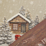 Dekostoff Gobelinstoff Panel Winterwelt, 46 x 46 cm