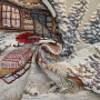 Dekostoff Gobelinstoff Panel Winterwelt, 46 x 46 cm