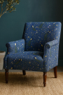 Decoration fabric Gobelin Peacock Garden, blue