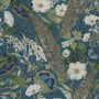 Decoration fabric Gobelin peacock meadow, teal
