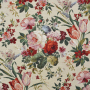 Decoration fabric Gobelin Rose Tulip Bouquet, beige