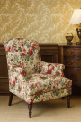 Decoration fabric Gobelin Rose Tulip Bouquet, beige