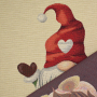 Dekostoff Gobelinstoff Tomte joyful Wishes Panel, 46 x 46 cm