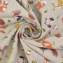 Decoration fabric half panama Animal Friends