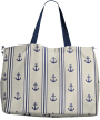 Tissu déco semi panama Anchor and Stripes, nature