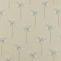 Tissu déco semi panama fleurs Berce du Caucase, naturel