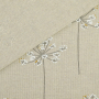 Tissu déco semi panama fleurs Berce du Caucase, naturel