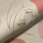 Tissu déco semi panama portraits visages féminins beauty faces, naturel