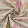 Tissu déco semi panama Big Roses, naturel