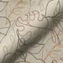 Decoration fabric half panama leaves art