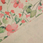 Tissu déco semi panama Rameaux de fleuri, beige