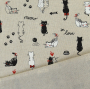 Dekostoff Halbpanama Cats in Love