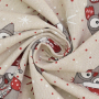 Decoratiestof half panama christmas owls