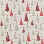 Decoratiestof half panama Christmas Trees