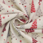 Decoratiestof half panama Christmas Trees