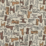 Tissu déco semi panama chats Comic Cats