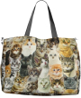 Dekostoff Halbpanama Cute Cats, Digitaldruck