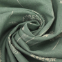 Tissu déco semi panama graines de pissenlit Dandelions, vieux vert