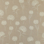 Decoratiestof half panama paardenbloemen, taupe