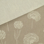 Decoratiestof half panama paardenbloemen, taupe
