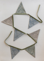 Tissu déco semi panama à rayures Diagonal Line Patchwork, gris