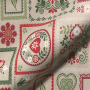 Tissu déco semi panama edelweiss patchwork, naturel