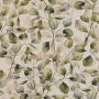 Decoration fabric half panama eucalyptus branches