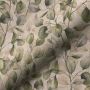 Decoration fabric half panama eucalyptus branches