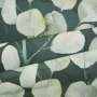 Tissu déco semi panama Feuilles d'eucalyptus, vert foncé profond