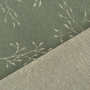 Decoratiestof half panama fijne takken, oudgroen
