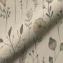 Tissu déco semi panama fleurs des champs, naturel