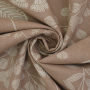 Decoratiestof half panama Floral Branches, lichtbruin