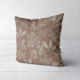 Decoratiestof half panama Floral Branches, lichtbruin