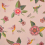 Decoratiestof half panama Floral Kolibri, oudrosé