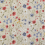 Tissu déco semi panama Fleurs Flower Field, beige