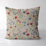 Tissu déco semi panama Fleurs Flower Field, beige