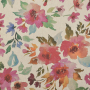 Tissu déco semi panama Fleurs de paradis, beige