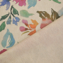 Tissu déco semi panama Fleurs de paradis, beige